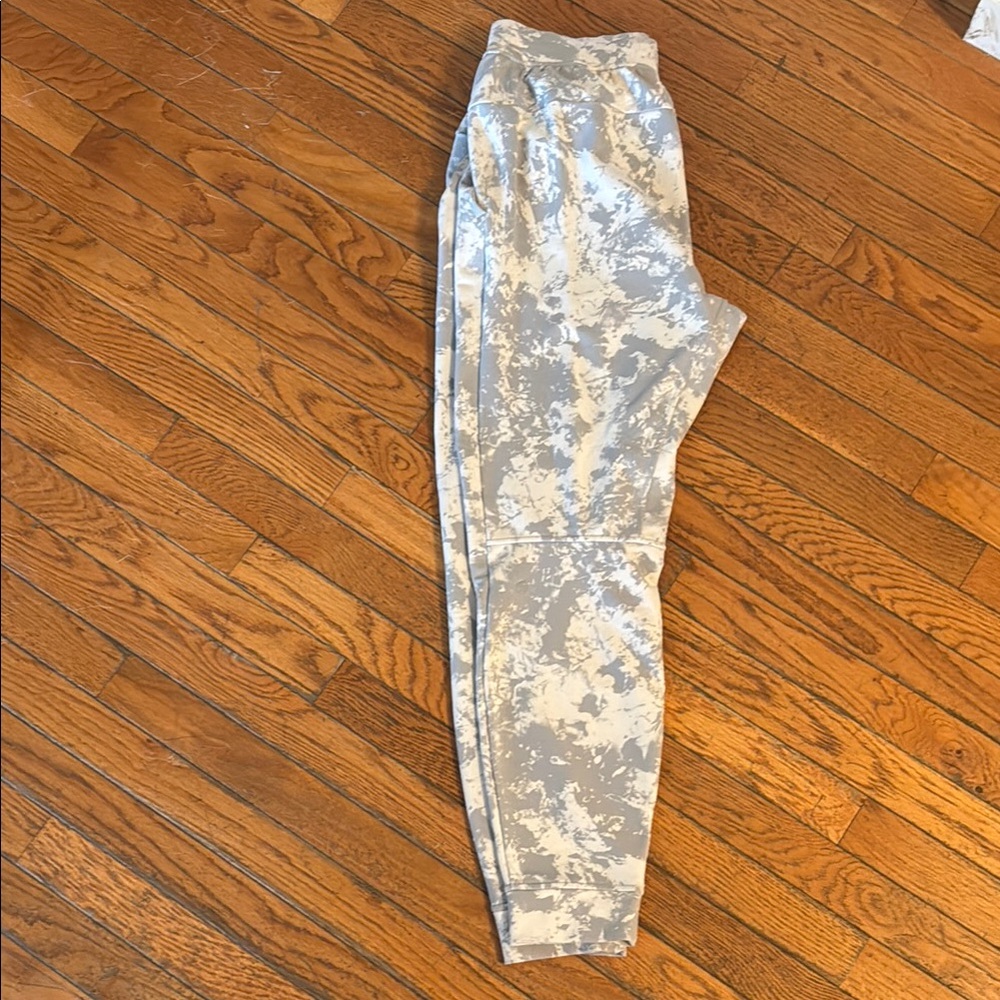 Gray And White Patterned Joggers - image 1